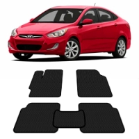 Автоковрики EVA  для Hyundai Accent 5 от 2017 года выпуска