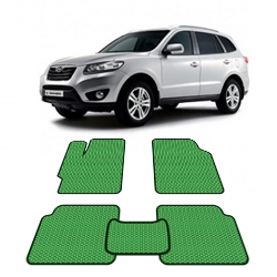 Автоковрики EVA  для Hyundai Santa Fe II 5 мест 2010 - 2012 года выпуска