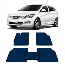 Автоковрики EVA  для Hyundai Solaris от 2014 года выпуска Хэтчбек