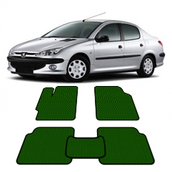 Автоковрики EVA  для Peugeot 206 седан 1998